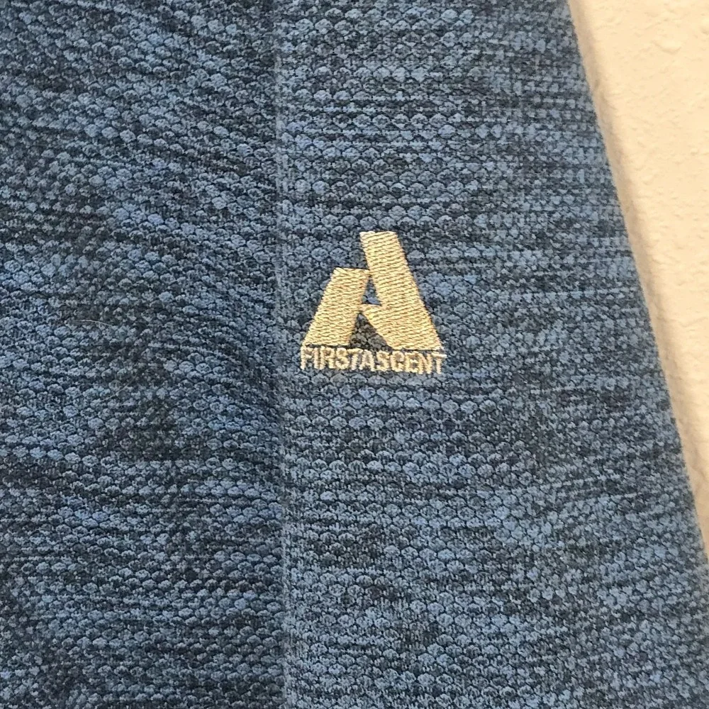 Eddie Bauer Sweater 2XL XXL Blue‎ First Ascent 1/4 Zip Fleece Mens